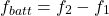 \[f_{batt}=f_2-f_1\]